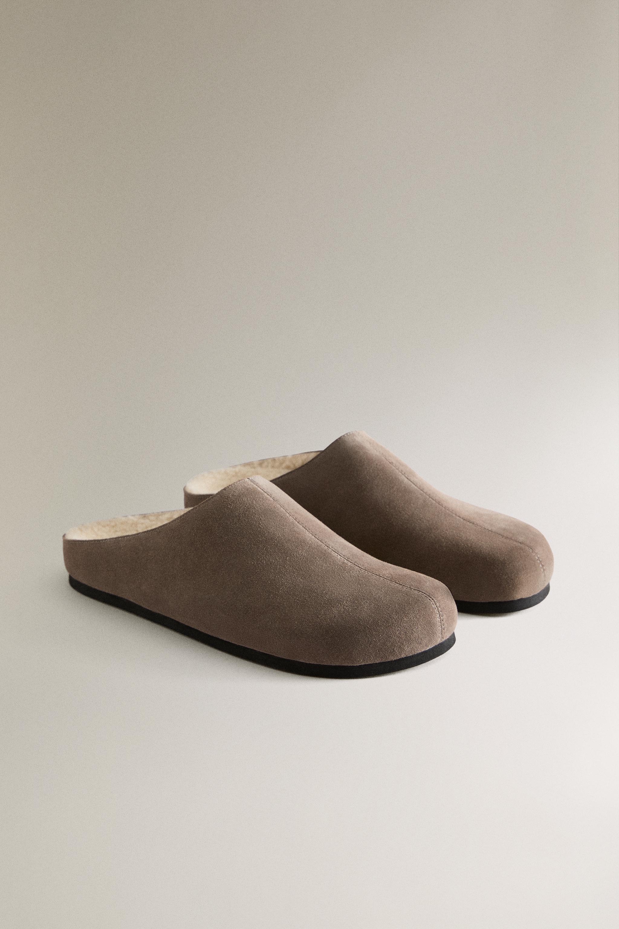 WARM LEATHER MINIMAL CLOGS